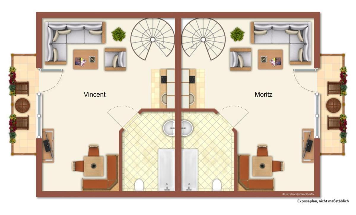 Апартаменты Haus Vier Freunde, Vincent Росток Экстерьер фото
